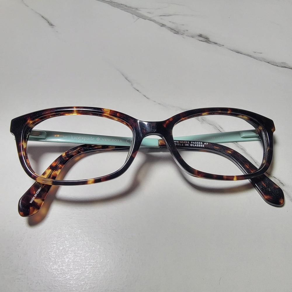 Kate Spade New York Jazmine Tortoise Mint Green Eyeglasses Frames 51-16-140